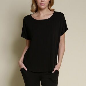 Black Bamboo Top - Dolman Sleeves Never worn